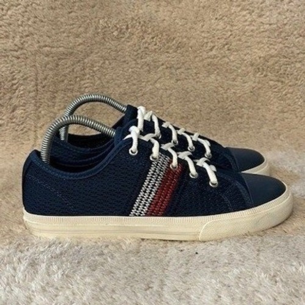 Tommy Hilfiger Sneakers Mens 8M Navy TWLEV-T Low Top Mesh Striped Americana